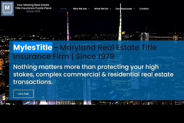 MylesTitle - Maryland Real Estate Title Insurance Firm