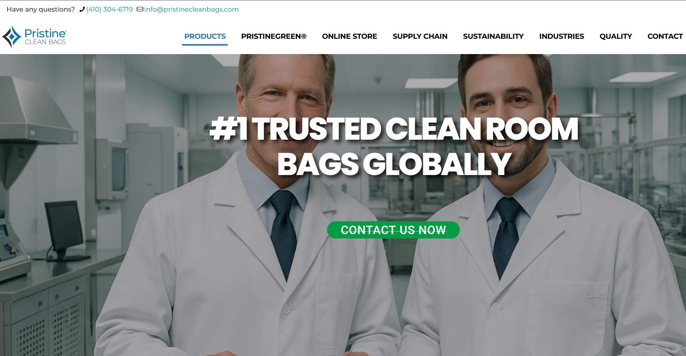 Industrial SEO Case Study Pristine Clean Bagss